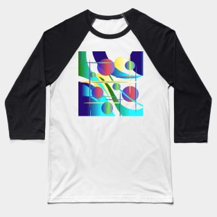 Colorful shapes and circles - ArtbyHerum Baseball T-Shirt